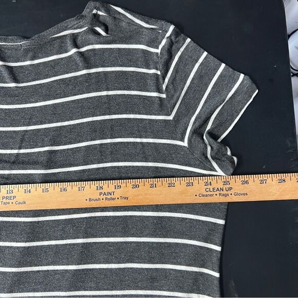 Nine Britton Women's Striped Black and White Blouse 0638 - Picture 9 of 10